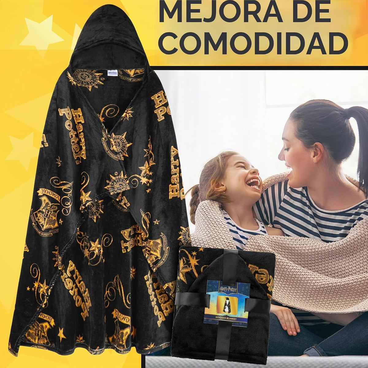 Get Trend Manta para adultos con capucha de 51 x 59 pulgadas, manta...