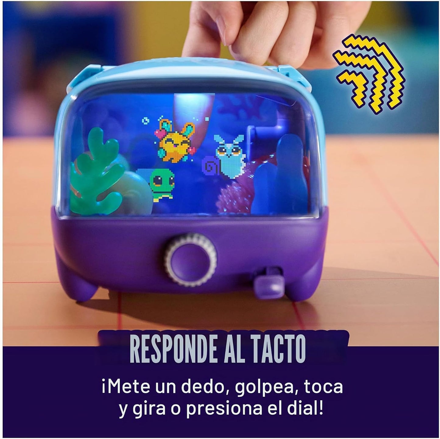 BITZEE Acuario Juguete interactivo para pecera y mascota digital, a...