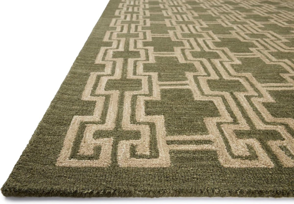 Loloi Jeremiah Brent Barrow Moss\/Beige - Alfombra de área de 7 pie...