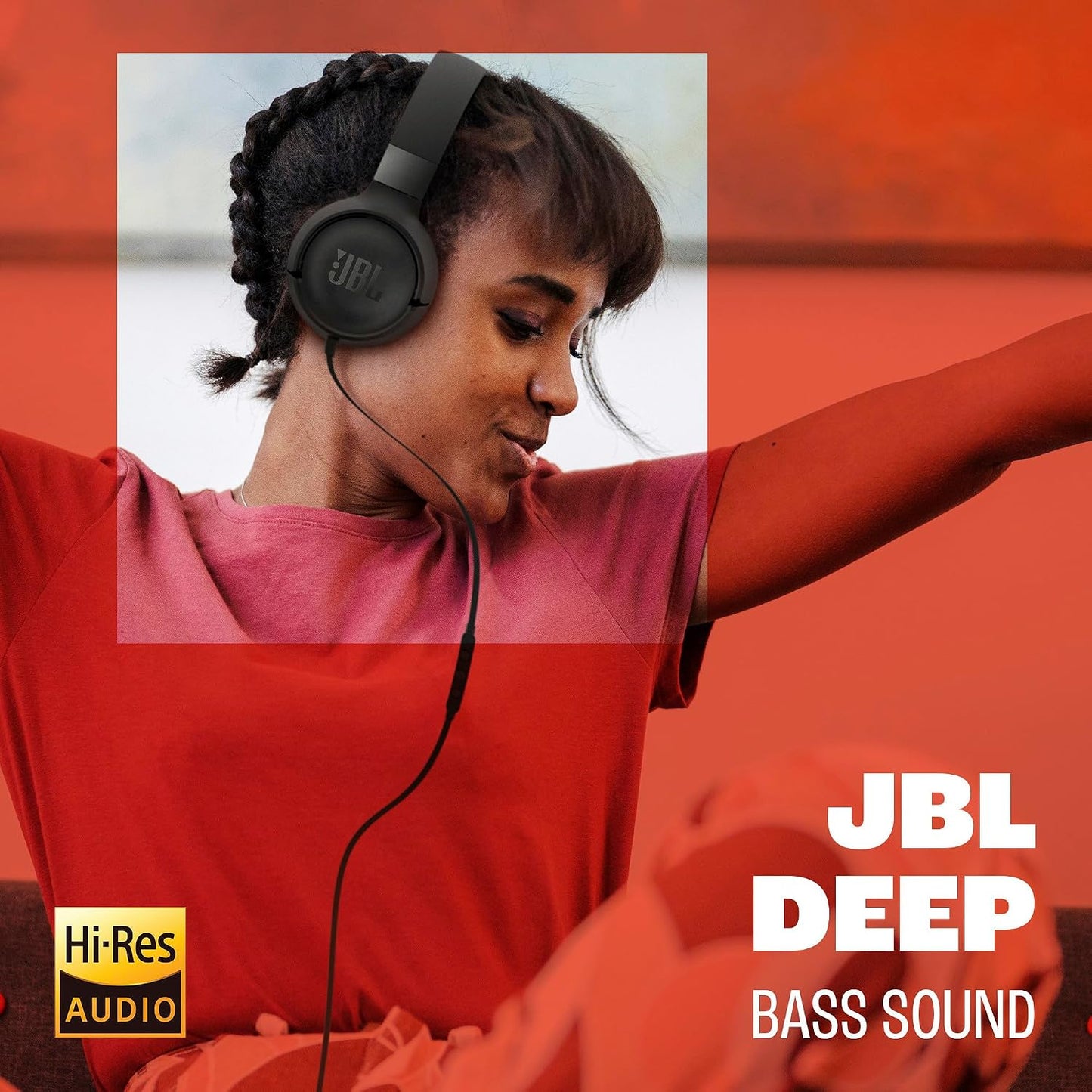 JBL Tune 520C - Auriculares supraaurales con cable USB-C con soport...