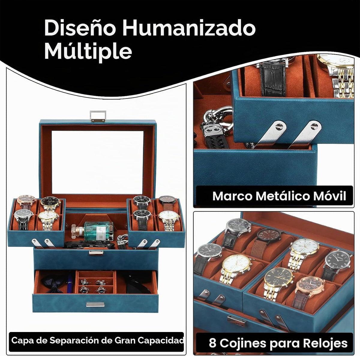 Caja de Reloj Dajasan, Estuche de Reloj para Hombres, Estuche de Ex...
