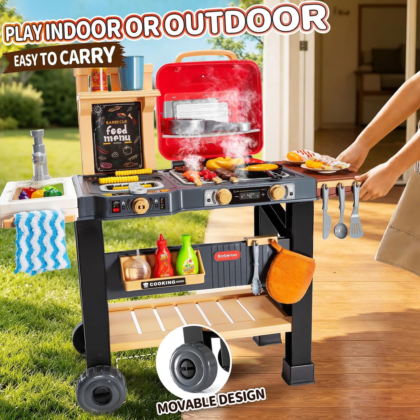 KIZONLY Juguetes de cocina para niños - Versión actualizada Juego d...