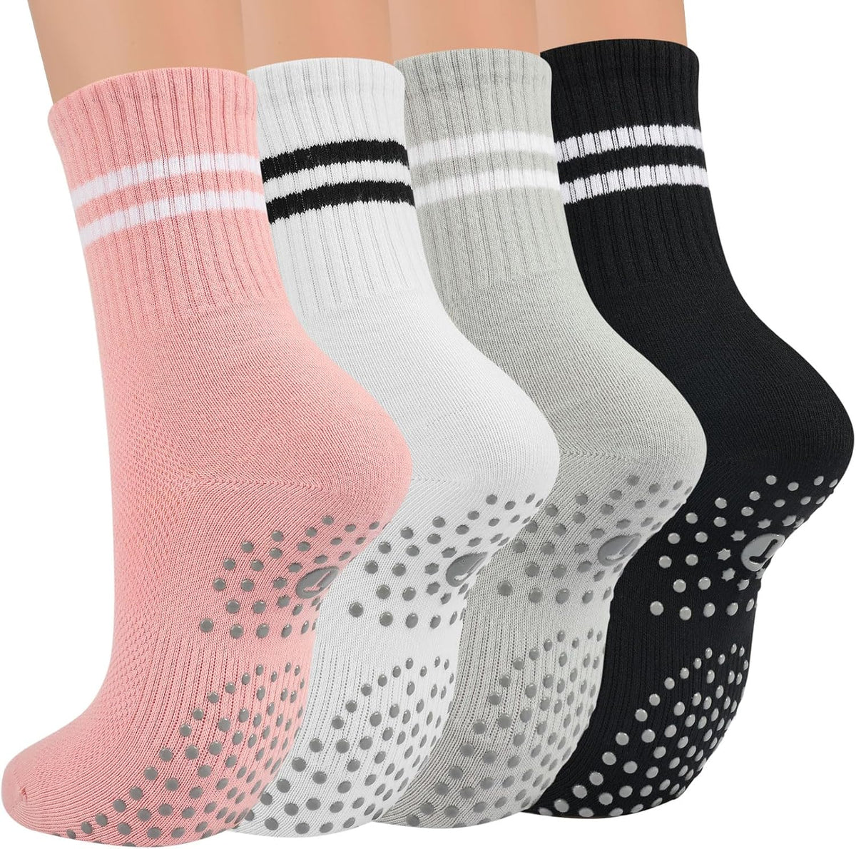 Toes Home Calcetines de pilates para mujer con agarre antideslizant...