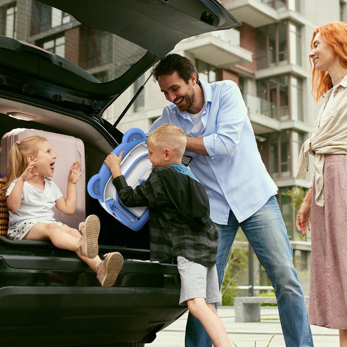 MoreFeel Bañera plegable para bebé recién nacido con termómetro y 1...