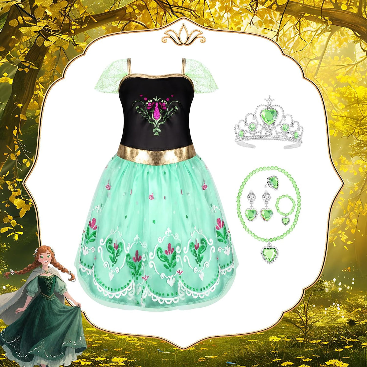 HAMSILY Ropa de princesa para niñas pequeñas de 3, 4, 5, 6 años | D...
