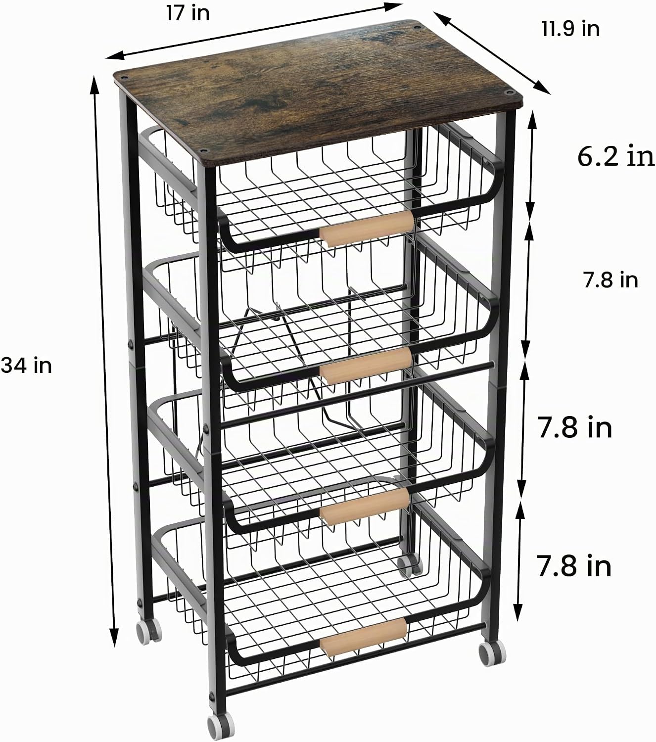 Uninol Cesta de frutas y verduras para cocina, organizadores y alma...