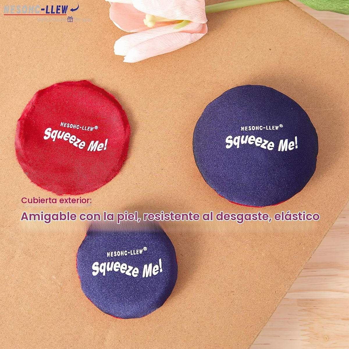 Juguete sensorial para apretar los dedos para adultos, almohadilla...