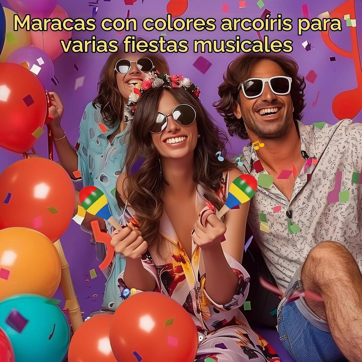 24 maracas para adultos, maracas de madera multicolor de 7.9 pulgad...