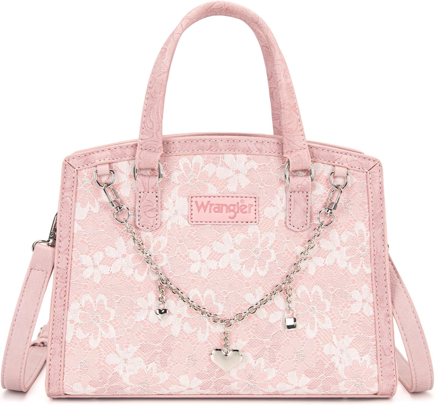 Wrangler - Bolso de mano de encaje para mujer, bolso cruzado median...