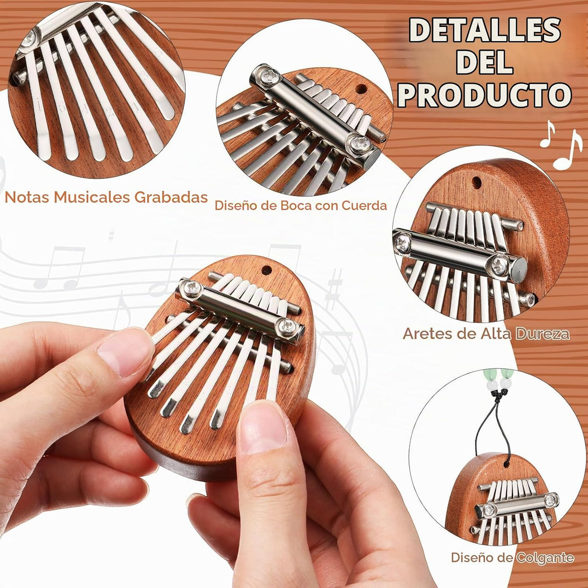 Maasechs 2 Piezas Mini Instrumentos Musicales Mini Kalimba de Mano...