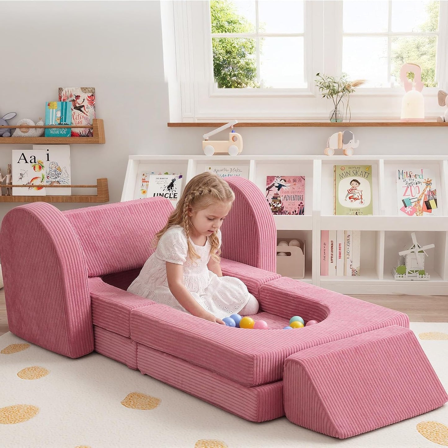 MeMoreCool Sofá para niños, sofá de juego modular de 10 piezas, fue...