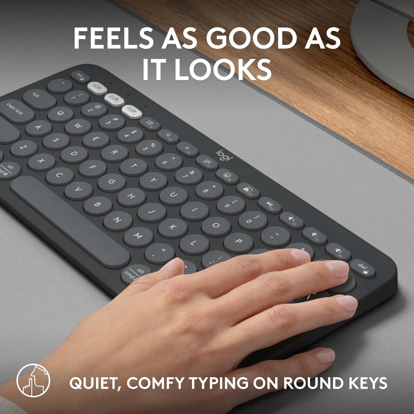 Logitech Pebble Keys 2 K380s Teclado inalámbrico Bluetooth - Grafit...