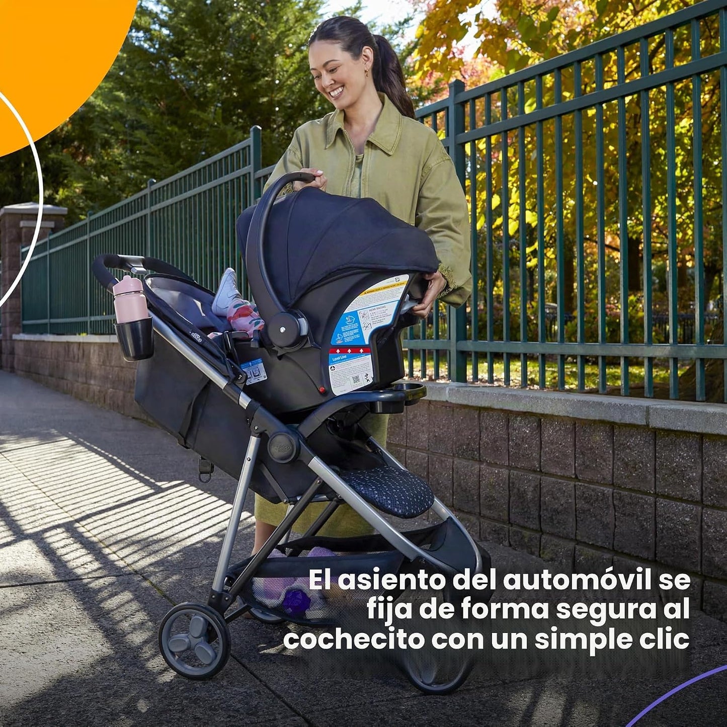 Cosco Sistema de viaje simple para niños, ladrillo