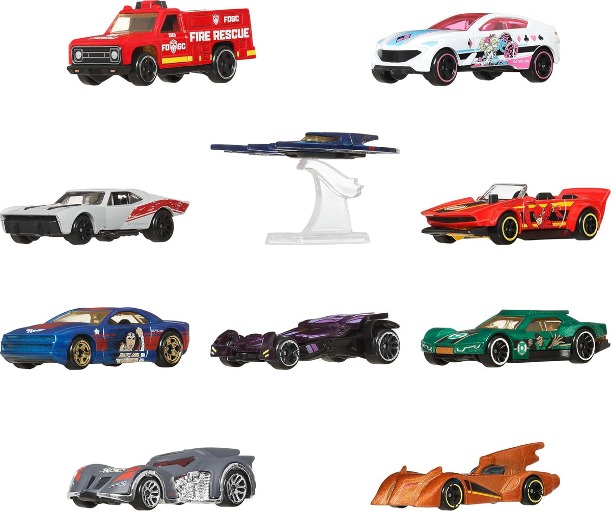 Hot Wheels Coches de juguete, paquete de 10 con temática de Batman,...