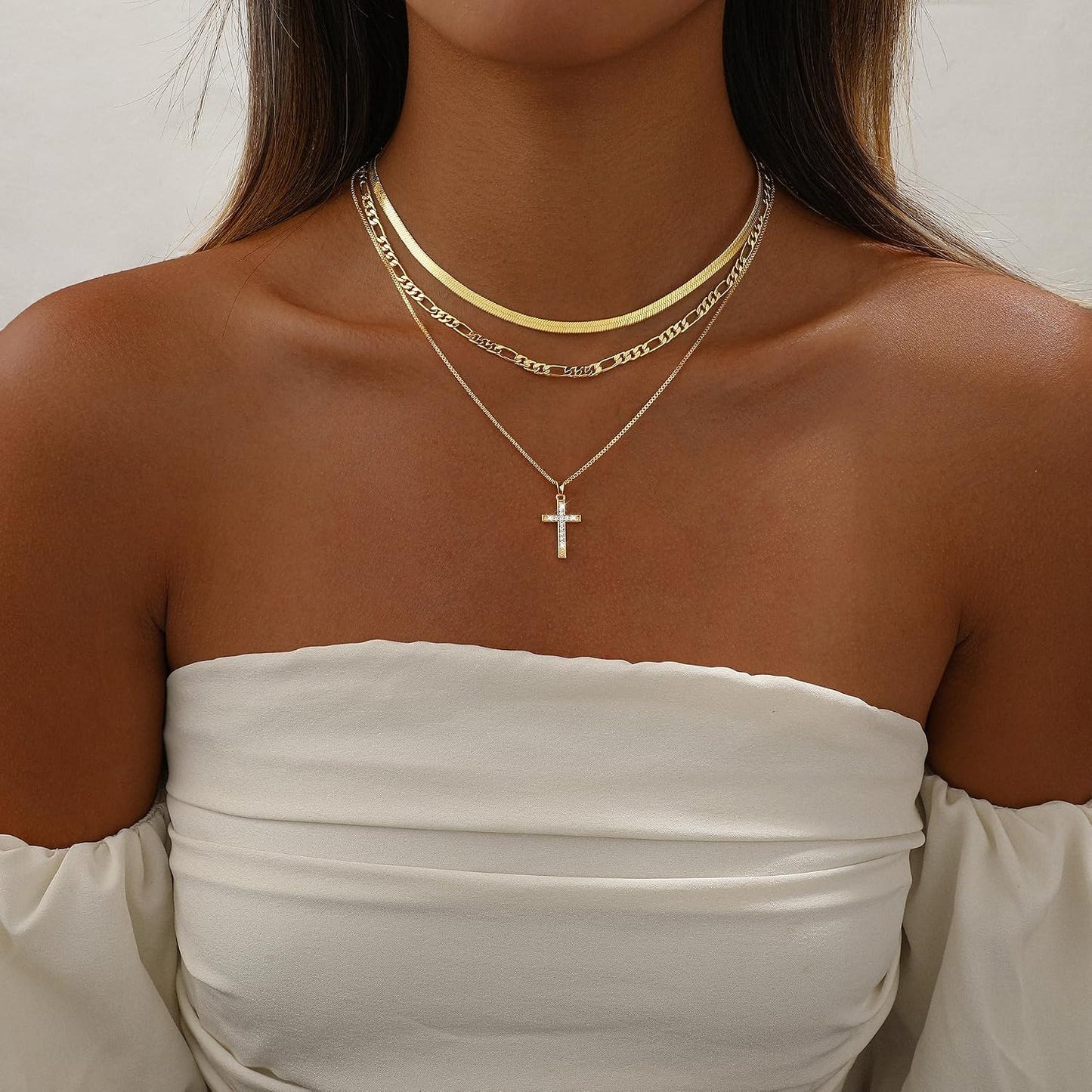 Remmocy Collar de Oro para Mujer Chapado en Oro de 14K Collar de Ba...