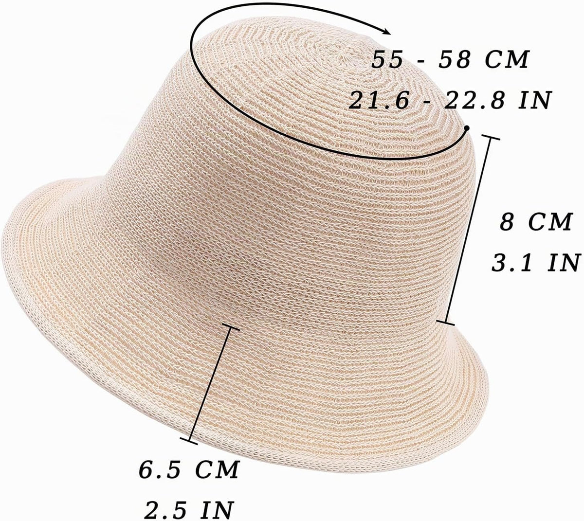 MILAKOO Sombrero de pescador de ganchillo trenzado de punto flojo c...