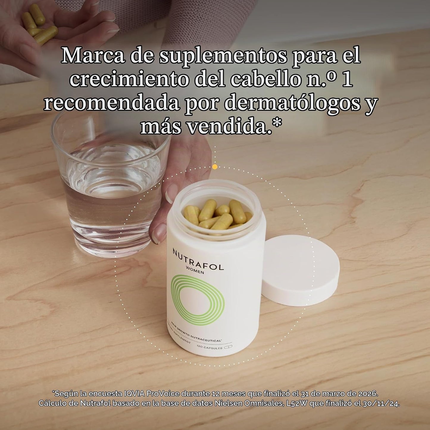 Nutrafol - Suplementos de crecimiento del cabello para mujeres, eda...