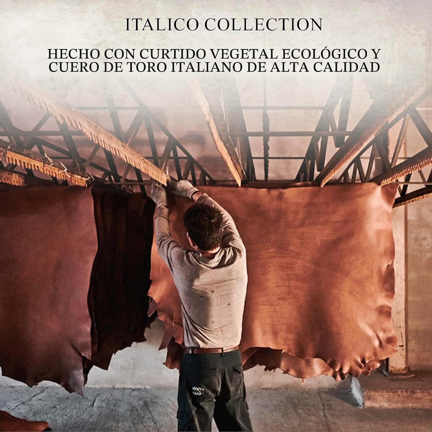 Tony Perotti Billetera plegable de piel italiana para hombre con ta...