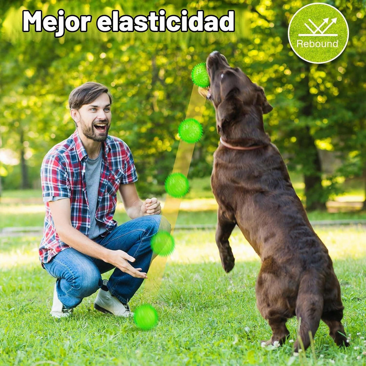 PUPTILY Juguete para cachorros de 2.5 pulgadas, bolas chirriantes p...