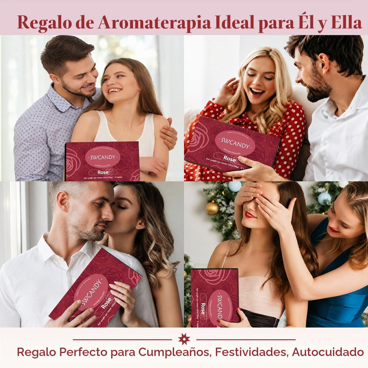 SWCANDY Paquete de 8 vaporizadores de ducha de rosas, cuidado perso...