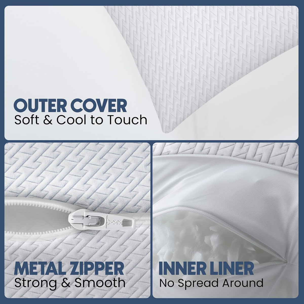 Utopia Bedding Almohadas de espuma viscoelástica trituradas, almoha...