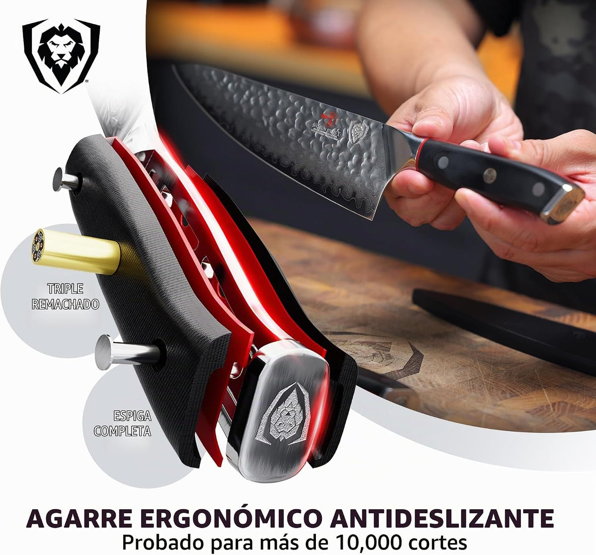 Dalstrong Cuchillo de Chef Profesional - Hoja de 8" - Serie Sho...