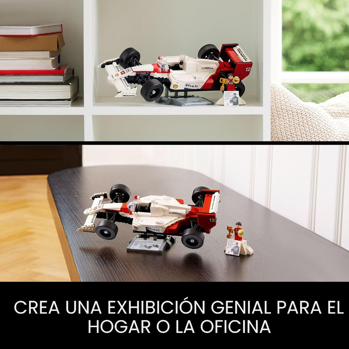 LEGO Icons McLaren MP4\/4 &amp; Ayrton Senna Kit de Modelo de Coche...