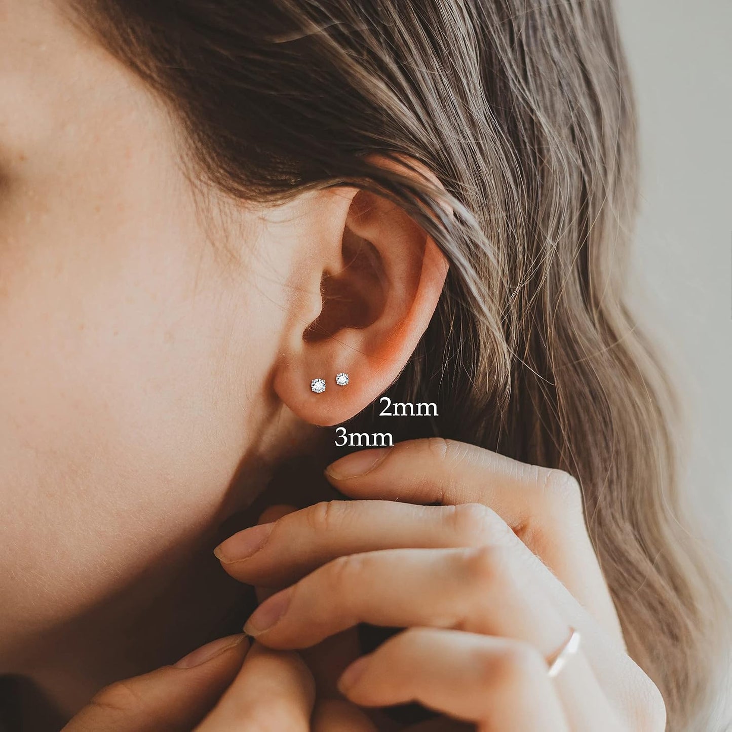 Fansilver Pendientes hipoalergénicos de 0.71 oz con parte trasera p...