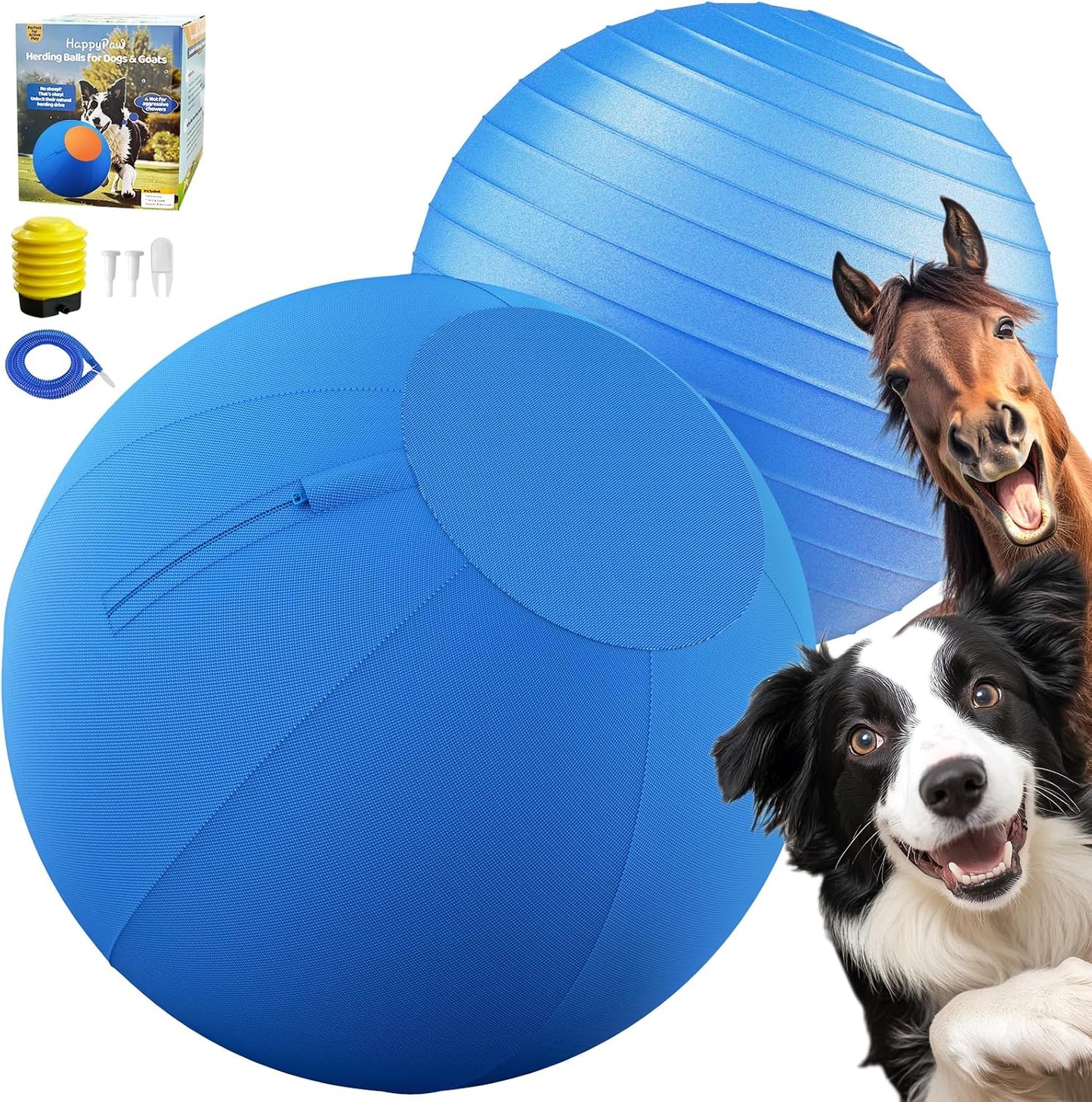 Happypaw 3.0 2026 - Pelota de pastor para perros de 18 pulgadas, re...