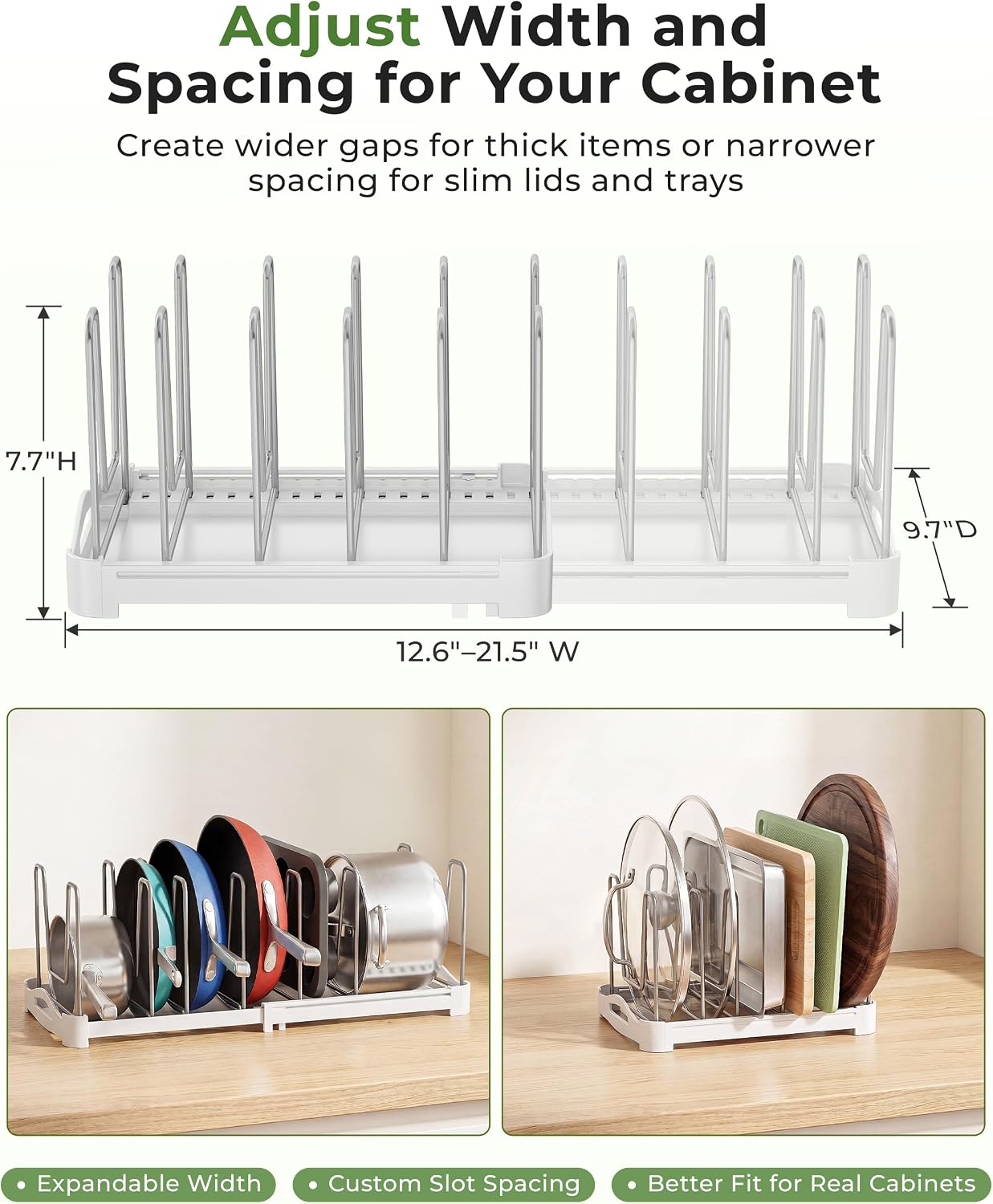 EVERIE Organizador Ajustable de Utensilios de Repostería Soporte pa...