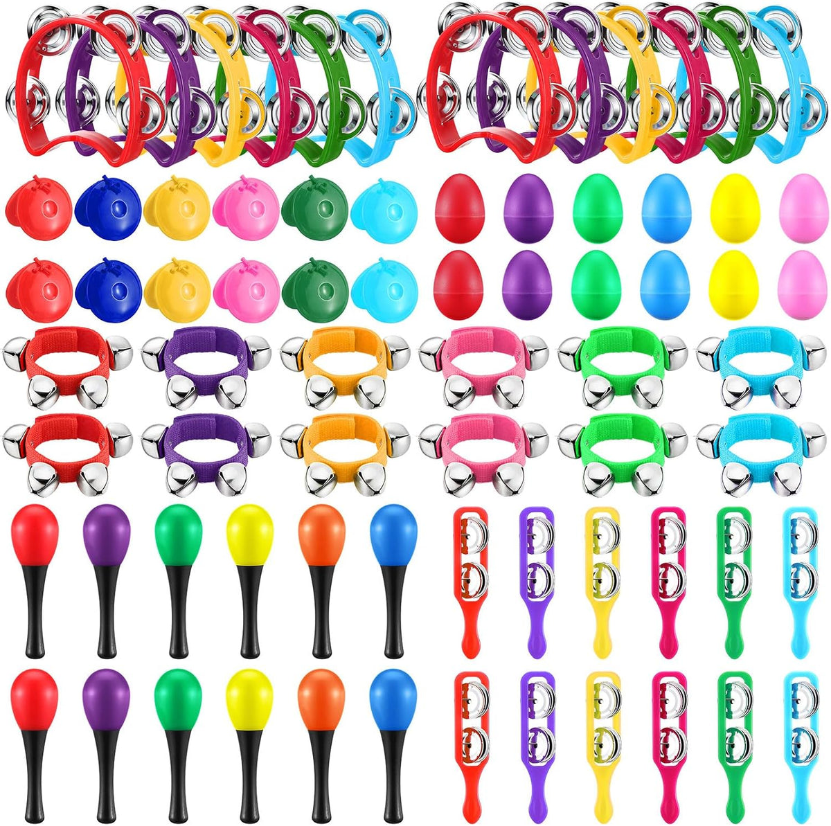 Silipull Juego de 36 piezas de instrumentos musicales Shaker para n...