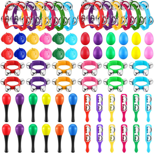 Silipull Juego de 36 piezas de instrumentos musicales Shaker para n...