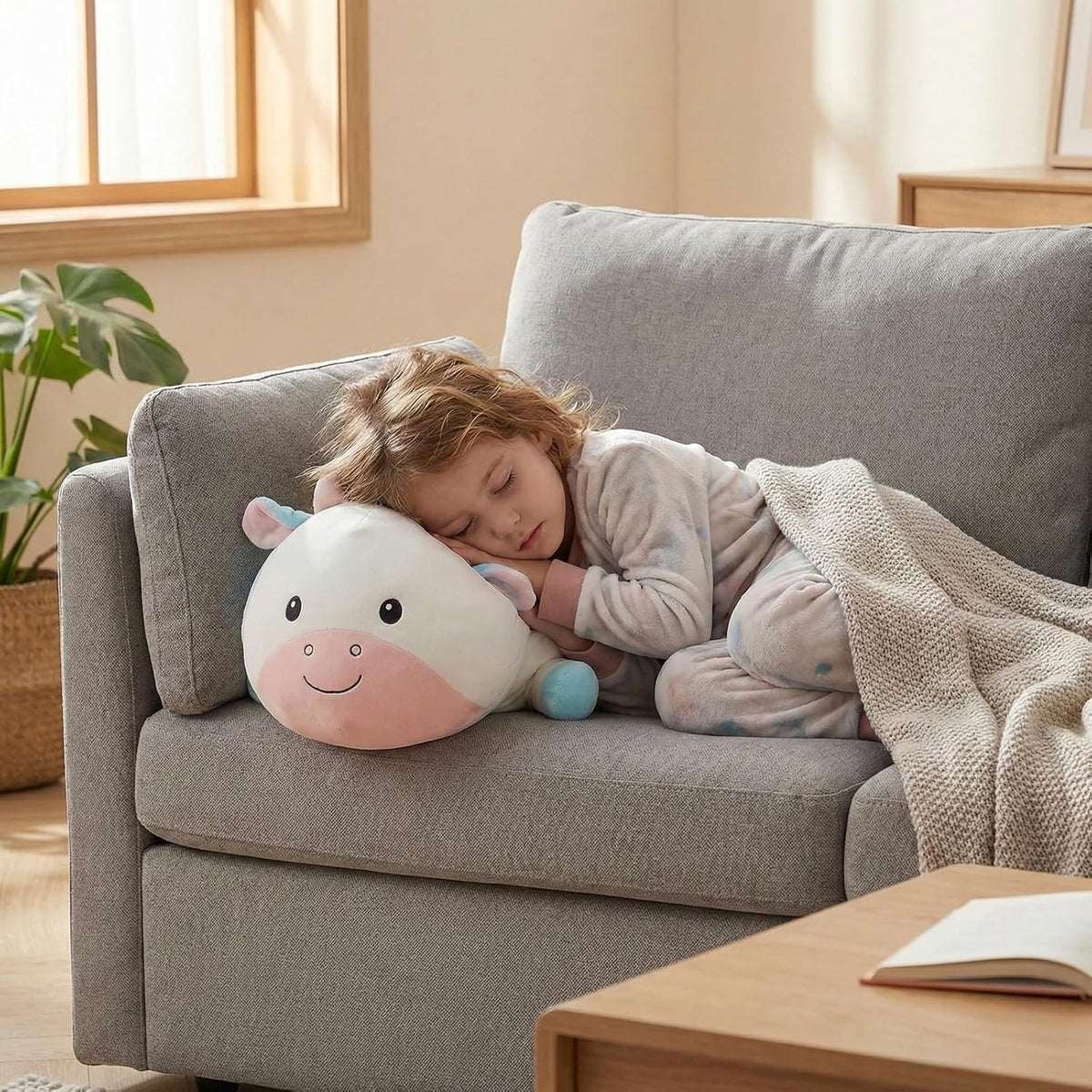 WEIGEDU - Juguete de peluche de vaca de peluche, 18.9 pulgadas | Al...