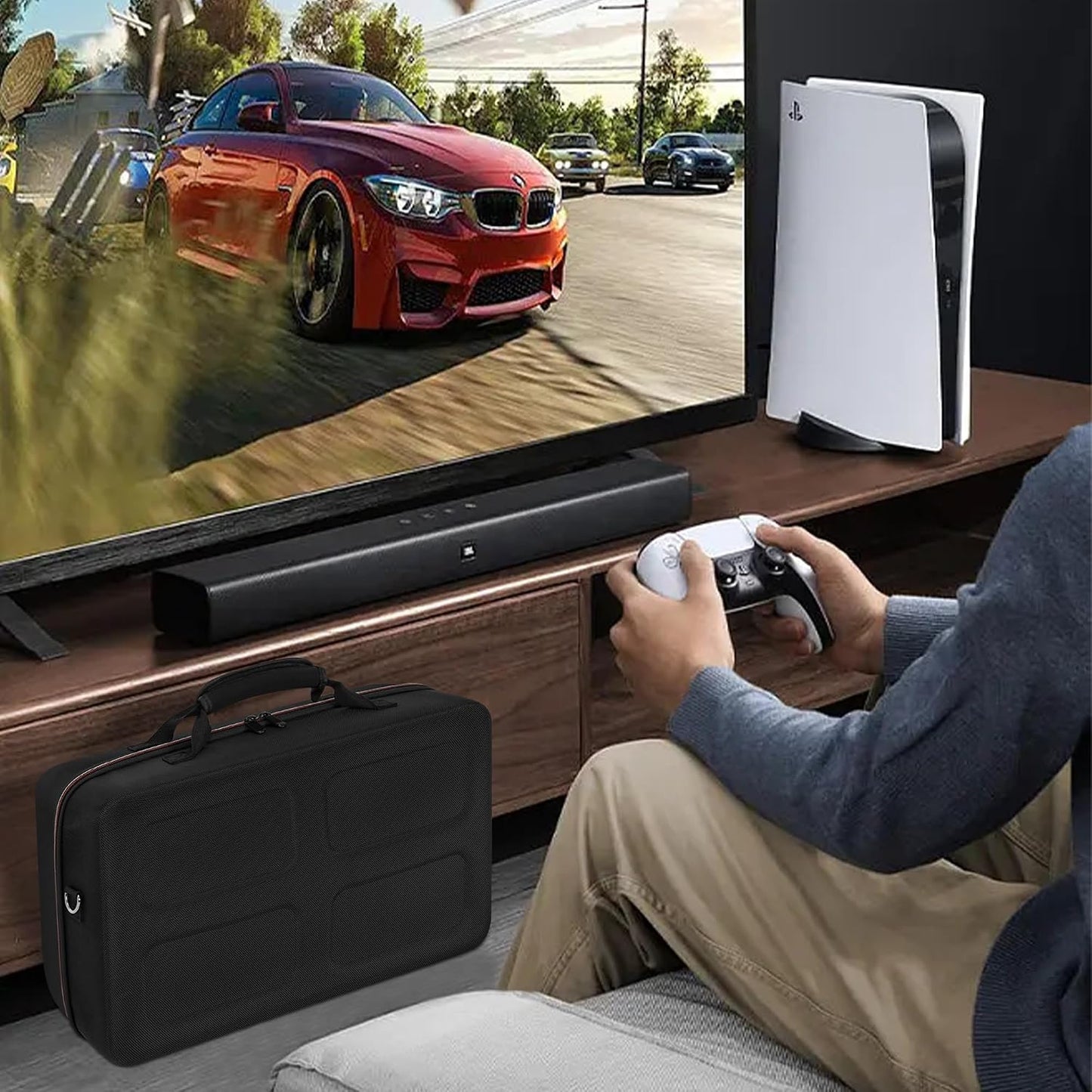 OUUTMEE Funda de transporte rígida compatible con PS5 | Bolsa de al...