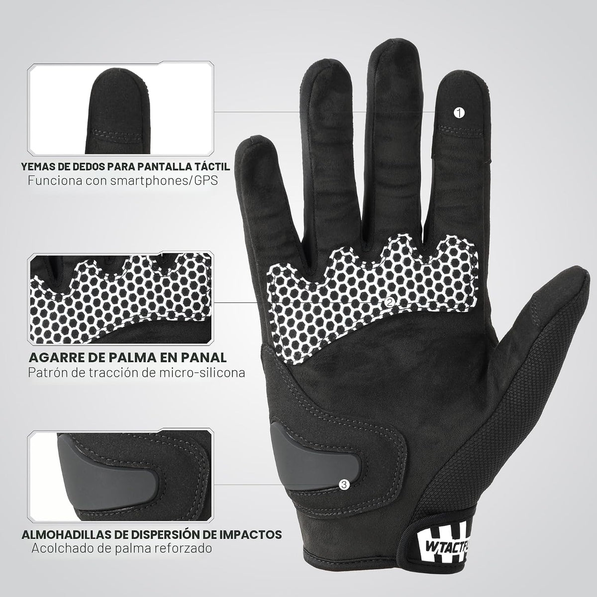WTACTFUL Guantes de motocicleta ligeros para hombres y mujeres con...
