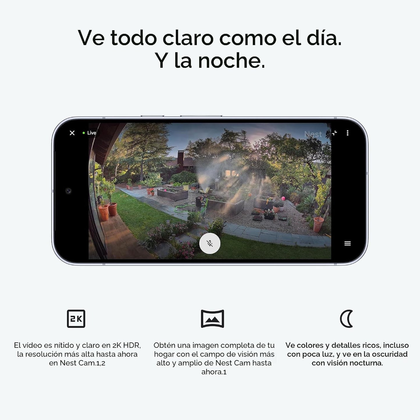 Google Nest Cam Outdoor (con cable, 2.ª generación) - Cámara de seg...