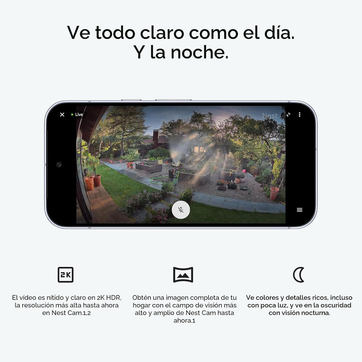 Google Nest Cam Outdoor (cableada, 2.ª generación) - Cámara de segu...