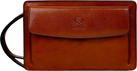 Time Resistance Bolso de mano de cuero para hombre, organizador de...