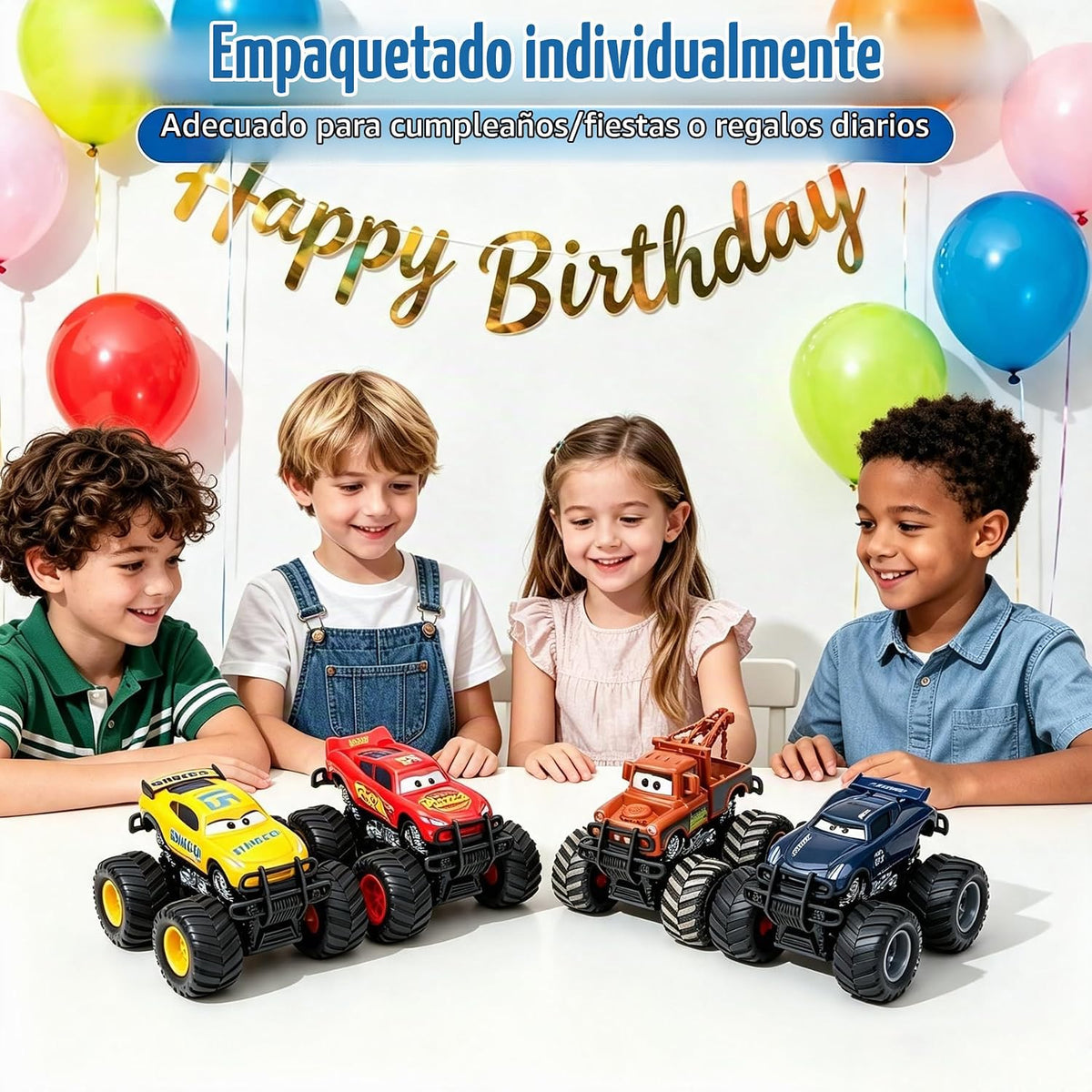 ZXIHYYN 1\/45 Big Wheel and his Friends Coche de juguete de metal,...