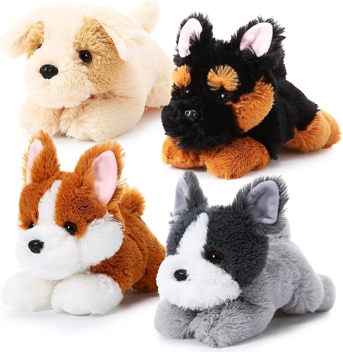 Suilung Paquete de 4 Peluches de Perro de 8 Pulgadas Juguetes de Pe...