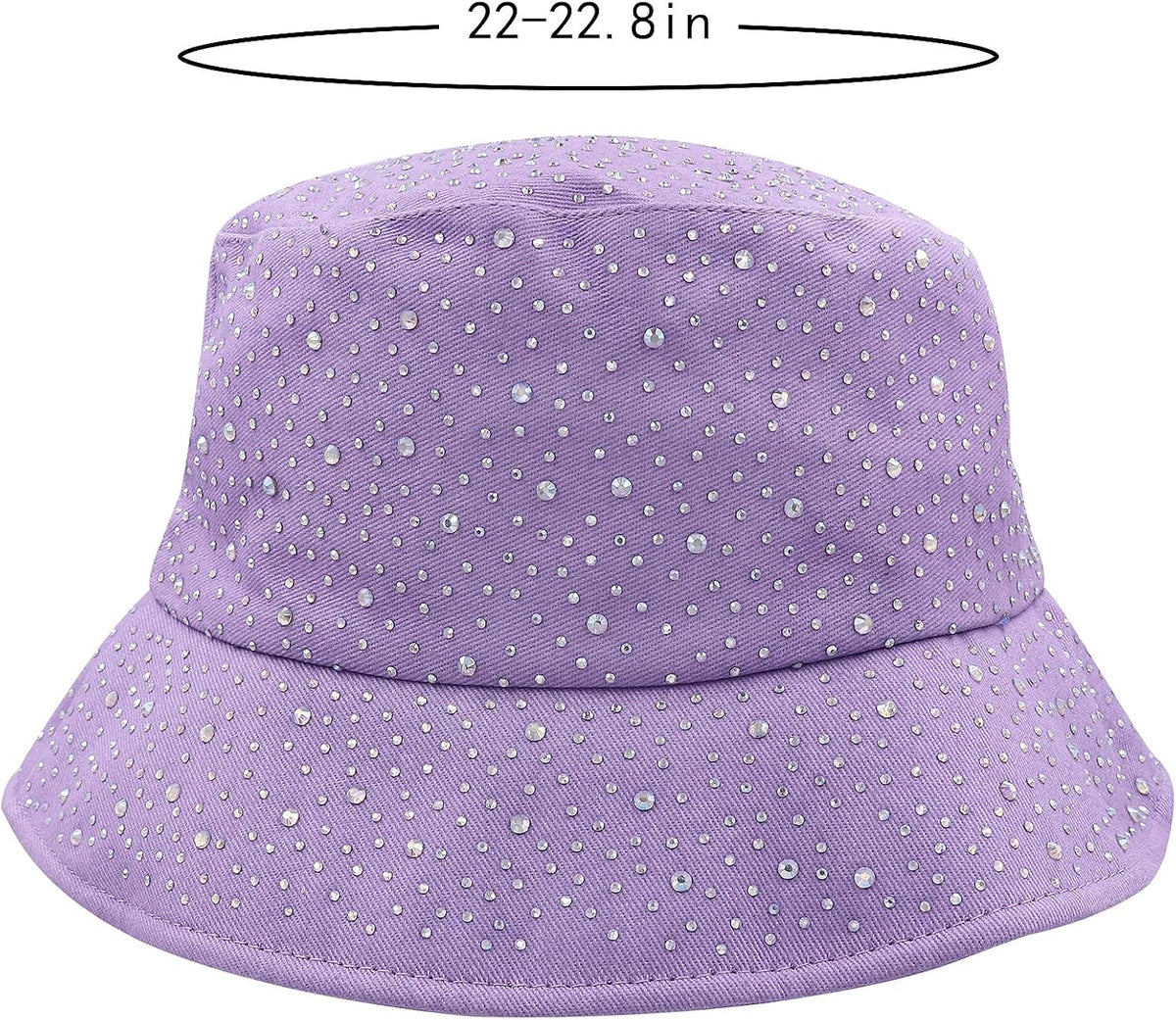 BOLLEY JOSS Sombrero de cubo brillante para mujer, sombrero de sol...