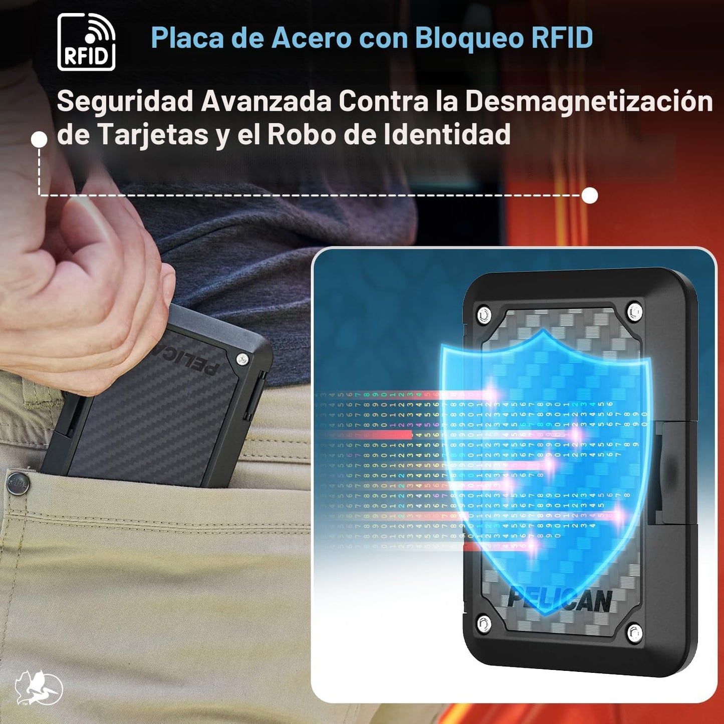Pelican Cartera MagSafe con bloqueo RFID para tarjetas y dinero en...