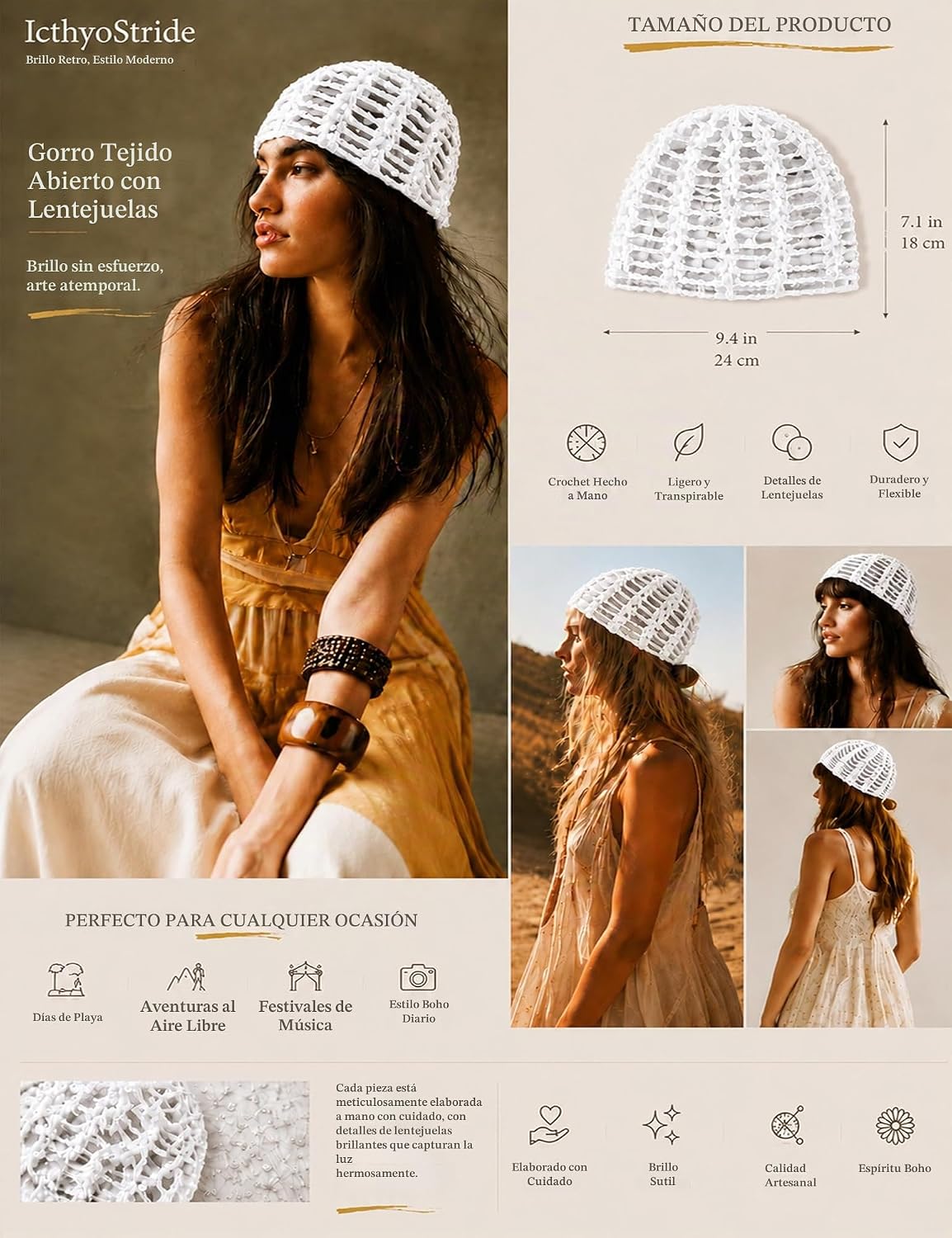 IcthyoStride Sombrero de fiesta para mujer, tocado de lentejuelas,...