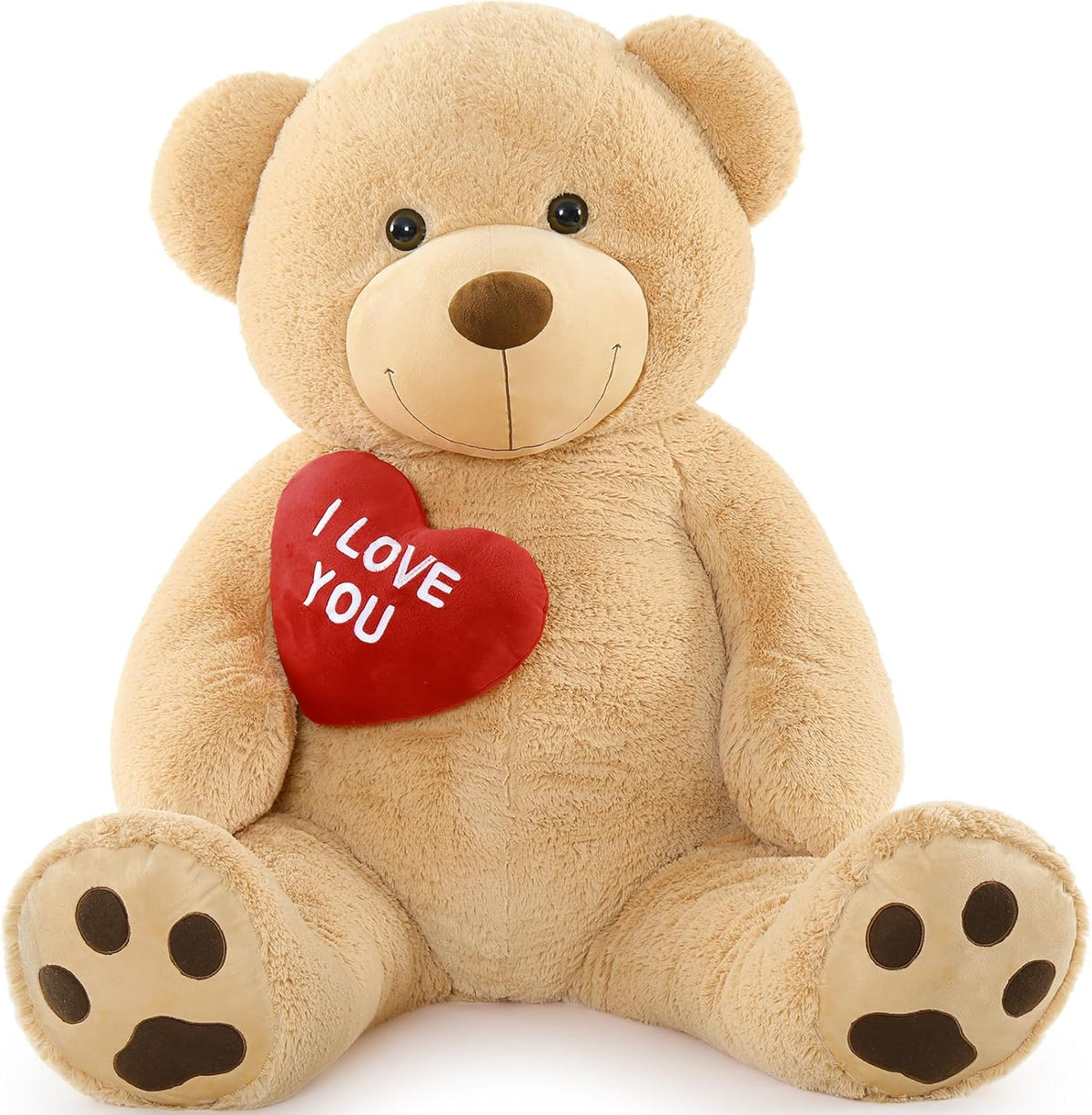 MaoGoLan Oso de peluche gigante \u2013 5 pies de alto, corazón rojo...