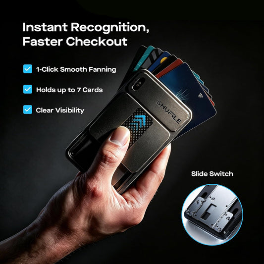 Shuffle Wallet 2.0, innovador mecanismo de abanico para hombre cart...