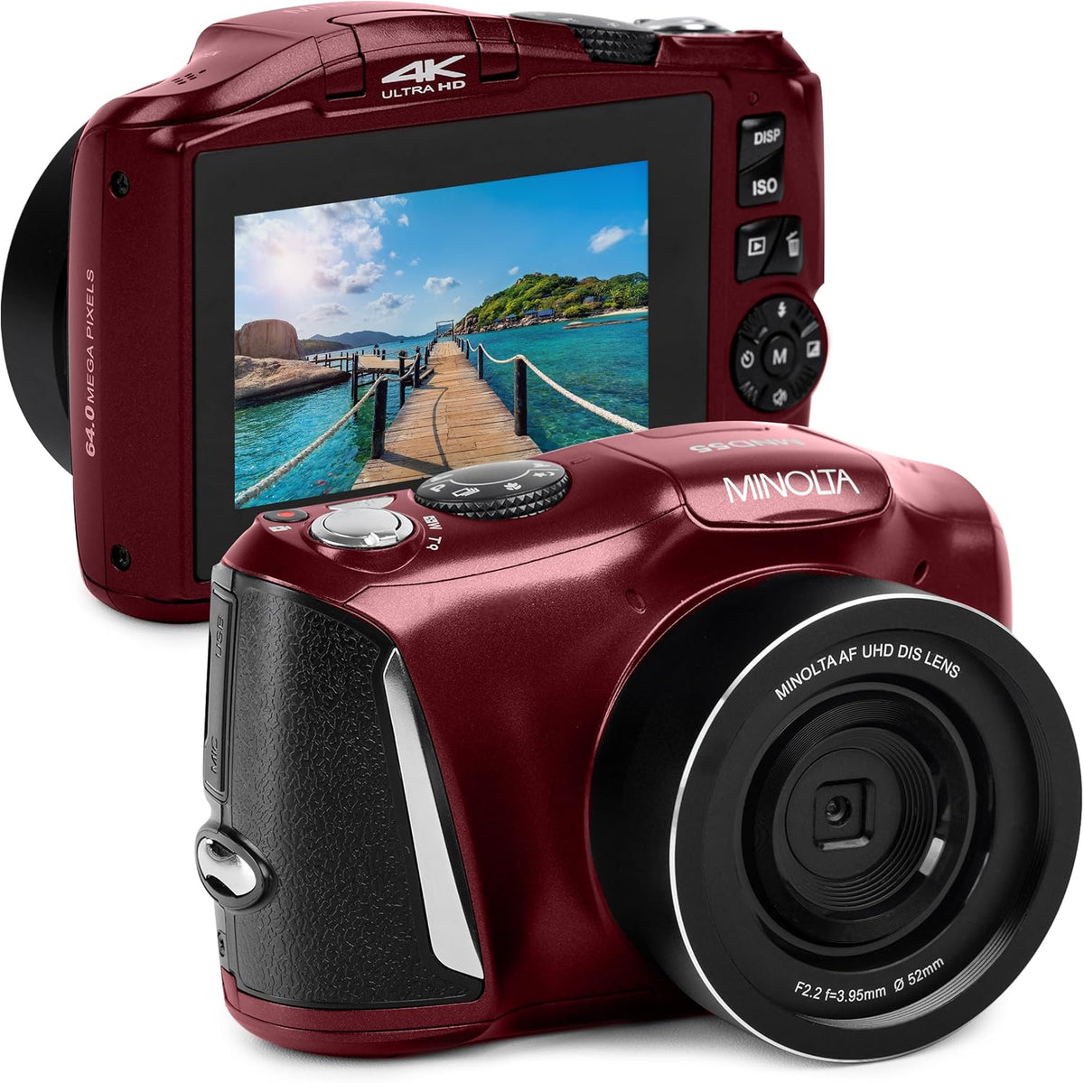 Minolta Cámara digital MND55 64MP VLOG, vídeo 4K 60FPS, zoom 16X (r...