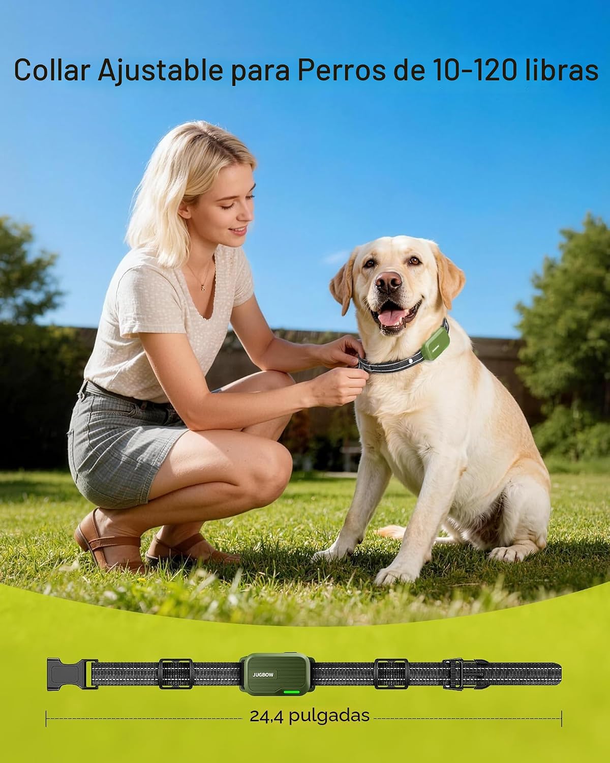 Jugbow Collar de choque para 2 perros (10-120 libras) \u2013 Collar...