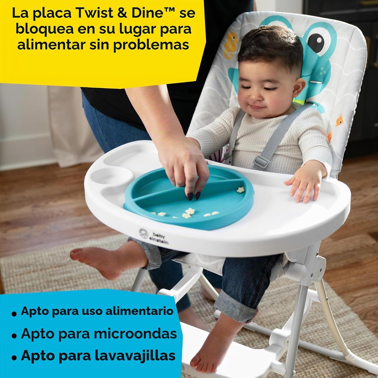 Baby Einstein Ocean Explorers Snack &amp; Splash - Silla alta plega...