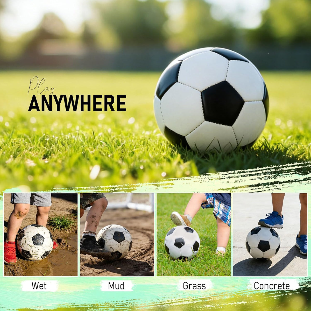 Richball Paquete de 2 pelotas de fútbol para niños pequeños, tamaño...