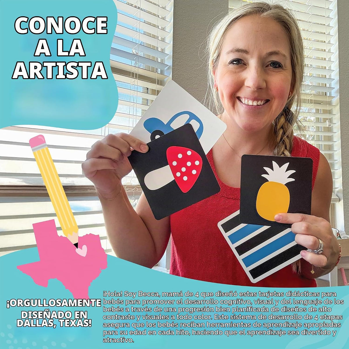 75 tarjetas de alto contraste para bebés de 0 a 6 meses, tarjetas d...
